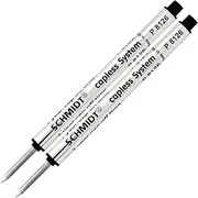 Retro 1951 Short Capless Rollerball Ink Refill Fine Tip, Schmidt P8126, P8126 Short Black, 2-Pack Schmidt Capless Roller Ball refills, fits Retro 51 Tornado Roller Ball Pens.