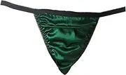 [IPHREECO] Men's Low Waist Satin String Bikini Thongs G String Underwear T Back Sissy Lingerie Briefs Panties