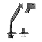 Brateck Single Monitor Select Gas Spring Aluminum Monitor Arm Fit Most 17'-43' Monitor Up to 18kg per screen VESA75x75/200x100/100x100