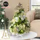 摩達客耶誕-2尺/2呎(60cm)特仕幸福型裝飾白色聖誕樹 (果綠金雪系全套飾品)超值組不含燈/本島 (5折)