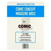 Comic Concept Polypropylene Comic Bags -- MAGAZINE Size -- Great Value!!