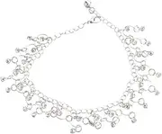 [LIFKOME] Rhinestone Tassel Anklets Man Sandals Stretchy Bracelets for Women Charm Ankle Bracelet Sandalias Para Hombres Prom Fashionable Anklets Alloy Anklets Women Anklets Golden