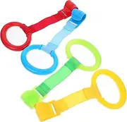 TOYANDONA 8pcs Crib Pull Ring Safe Sturdy Stand up Rings for Nursery Walking Training Tools