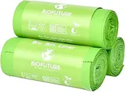Biofuture Eco-Friendly Biodegradable 10 Litre Bin Liner - EN13432 Certified Compostable PLA Waste Bag for Home and Commercial Use (3 Pack / 60pcs)