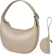 [KTMOUW] Crescent Shoulder Bag For Women,Cute Hobo Tote Handbag,Mini Clutch Purse,Underarm Purse Bag,Fashion Clutch Purses With Adjustable Strap And Small Wallet