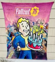 Fallout 76/EXTRA LARGE/Plush Blanket/Almost 80in x 60in/Vibrant Colors