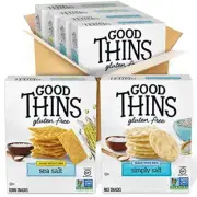 Good Thins Rice & Corn Snacks Gluten Free Crackers Variety Pack 4 Boxes