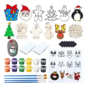 Joyin Christmas Coloring Craft Kit 6pc Wood Magnet, Suncatchers, Etc.