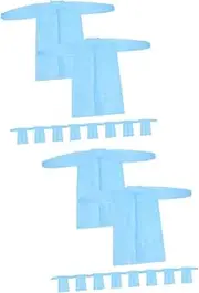 Gatuida 2sets Protective Disposable Lab Coats for Men Women Breathable Pp Button Suit 10pcs*2