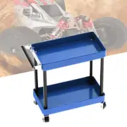 (Bleu)Mini 2‑Tier Tools Storage Trolley Mobile Workshop Garage Repair RC Ac EC