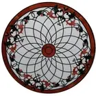 14 x 14 Inches Inlay Work Coffee Table Top Marble Side Table Housewarming Decors