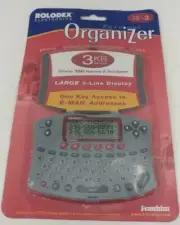 Rolodex Electronics Franklin CR-2032 Personal Organizer RF-3 LRG 3 Line Display