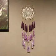 Artilady Macrame Dream Catchers for Bedroom - Tassel Wall Hanging Purple