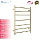 Decaura 7 Rungs Electric Heated Towel Brushed Gold Racks Warmer Stainless Steel