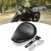 Black Motorcycle Spring Solo Seat For Harley Sportster XL 883 Bobber Chopper