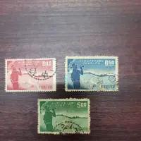 在飛比找蝦皮購物優惠-台灣郵票 48年 中國童子軍參加第10次大露營-舊票3全