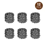 12 Pcs STAINLESS STEEL SCOURERS