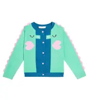[Stella McCartney Kids] Stella McCartney Kids Colorblocked cotton cardigan Y 4 multicoloured