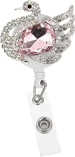 jojofuny Rotating Badge Holder Clip Retractable Name Tag Clip for Employees Nurses Teachers Sturdy Id Badge Holder for Daily Use for Industry Workers