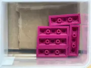 LEGO Parts - Magenta Plate 1 x 3 - No 3623 - QTY 5