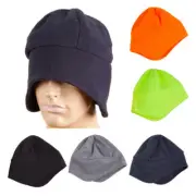 Unisex EAR COVER POLAR BEANIE PlainFisherman Hat Winter Knitted Docker Skull Cap