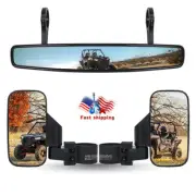 FOR Honda Pioneer 500/700/1000 Big Red Rear-View Wide Center Side Mirrors Sets