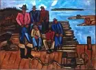 Lobster Fishermen : Marsden Hartley : 1940 : Art Print