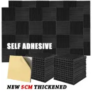 12PCS 5cm Self-Adhesive Studio Acoustic Foam Sound Absorbtion Proofing Panels