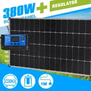380W Solar Panel 12V 380 Watt & 10A Regulator Mono Caravan Camping Power Charge