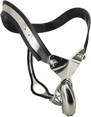 SAHOOSAFETY Penis cage chastity pants metal chastity cage men's chastity belt sm bondage cock cage suitable sm sex toys for men(116-122cm)