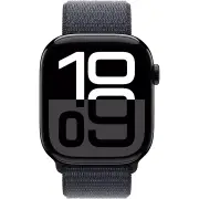 Apple Watch Series 10 46mm Jet Black Aluminium Case GPS Sport Loop (Ink)