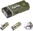 Rechargeable Keychain Flashlight 700 Lumen Pocket LED Light Dual Power USB New