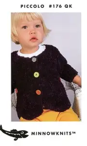 MinnowKnits 176QK Knitting Pattern Piccolo Baby's Scallop Edged Jacket NB-24mos