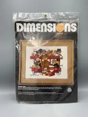 Dimensions Crewel Embroidery Kit Teddy Bus 1323 Bears NEW 1986 - Charles Wysocki