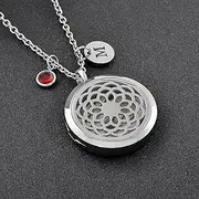 SUPPL Free 12Pads Perfume Lockets Aromatherapy Diffuser Necklace Essential Oil Dissfuser Pendant with Alphabet