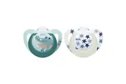 NUK Star Day & Night Silicone Soother 6-18 Months Twin Pack