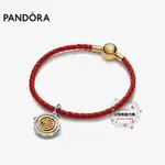 小旋正品 代購 PANDORA 潘朵拉皮革紅繩手鏈配新年禮物轉運福運滿滿手鏈套裝