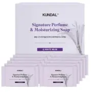 KUNDAL Signature Perfume & Moisturizing Soap White Musk scent 100g x 10pcs Korea