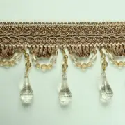 4"Crystal Beaded Fringe Trim-4091-7