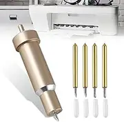 Premium Fine-Cut Blade with Casing, Replacement Blades Compatible with Cricut Explore Air, Air 2, Maker 3 with 2 30° Blades and 2 60° Blades (Gold)