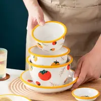 在飛比找樂天市場購物網優惠-家用陶瓷碗盤組合套裝碗碟飯碗湯碗筷子盤子高顏值餐具