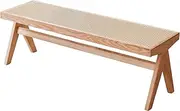 LYXWGRZD Dining Bench, Woven Wood Bench, Table Benches, Sturdy and Stable, Entryway Bench, armhouse Wood Bench,for Dining Room, Living Room, Hallway, Bedroom