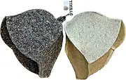 Russian Bath Sauna Hat 2pcs - 100% Wool Vaporarium Hat for Men and Women - Bath Accessories for Steam Room and Outdoor Sauna - MadeRussia