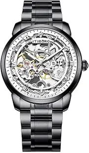 [DAXIAOYU] Mens Watches Business Hollow Fully Automatic Mechanical Watch Luminous Waterproof Steel Band Trendy Student Wristwatch