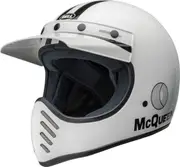 Bell Moto-3 Steve McQueen Motocross Helmet, black-white, Size M for Men Black White