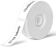 NIIMBOT Thermal Label Maker Paper, White Stickers Waterproof Tear-Resistant Labels Replacement for D11/D110/D101/H1S Label Printer, 15×50mm 130 Labels/Roll, 0.59'' X 1.97''-White