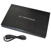 2.5" Portable Hdd Hard Disk Drive Enclosure Usb 3.0 Sata Metal Case Caddy Black