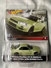 Hot Wheels Premium 1:43 Nissan Skyline GT-R (BNR34) V·spec II Nür w/ NISMO Parts
