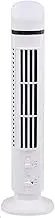 Tower Fan Quiet, White USB Electric Fan,Vertical Quiet Cooling Fan with 2 Speeds for Office
