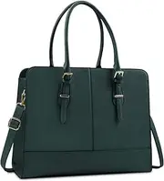 Laptop Bag for Women Leather Work Tote 15.6 Inch Laptop for Computer Bag Waterproof Business Office Professional Large Capacity Handbag Shoulder Bag